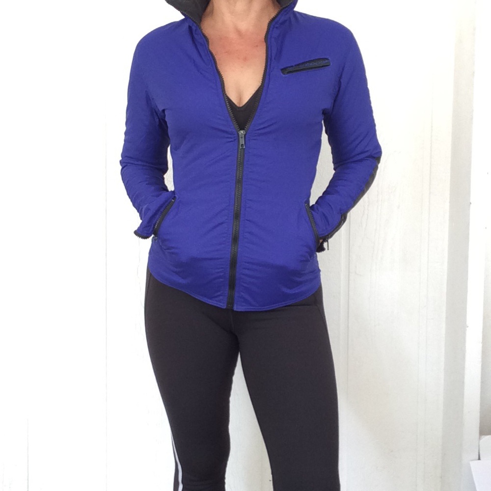 SPEEDO VINTAGE ELECTRIC BLUE ZIP UP JACKET SMALL - Picture 2 of 14